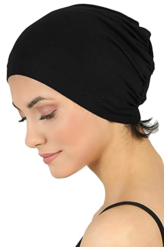 Deresina Unisex Kappe Aus Baumwolle Fur Haarverlust, Chemotherapie (Schwarz - One Size) von Deresina Headwear