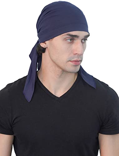 Deresina Unisex Simple Tie Bandana für Haarausfall Krebs Gr. One size, denim von Deresina Headwear