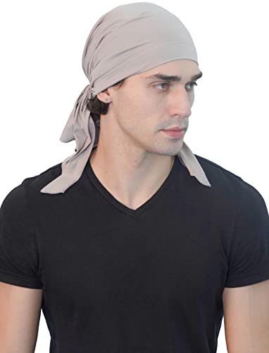 Deresina Unisex Simple Tie Bandana für Haarausfall Krebs Gr. One size, taupe von Deresina Headwear