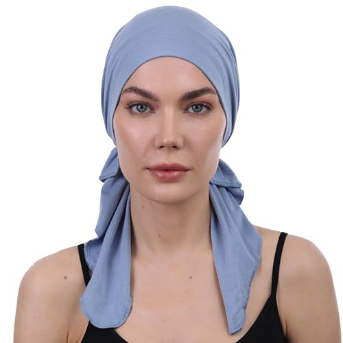 Deresina Vorgebundenes Bandana (Carolina Blau) von Deresina Headwear