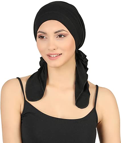 Deresina Headwear Vorgebundenes Bandana (Schwarz) von Deresina Headwear