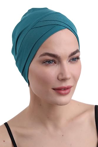 Deresina W-Front Chemo Mütze (Teal) von Deresina Headwear