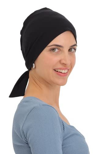Komfort Baumwolle-Kappe Mit Binde An Der Ruckseite (Schwarz) von Deresina Headwear