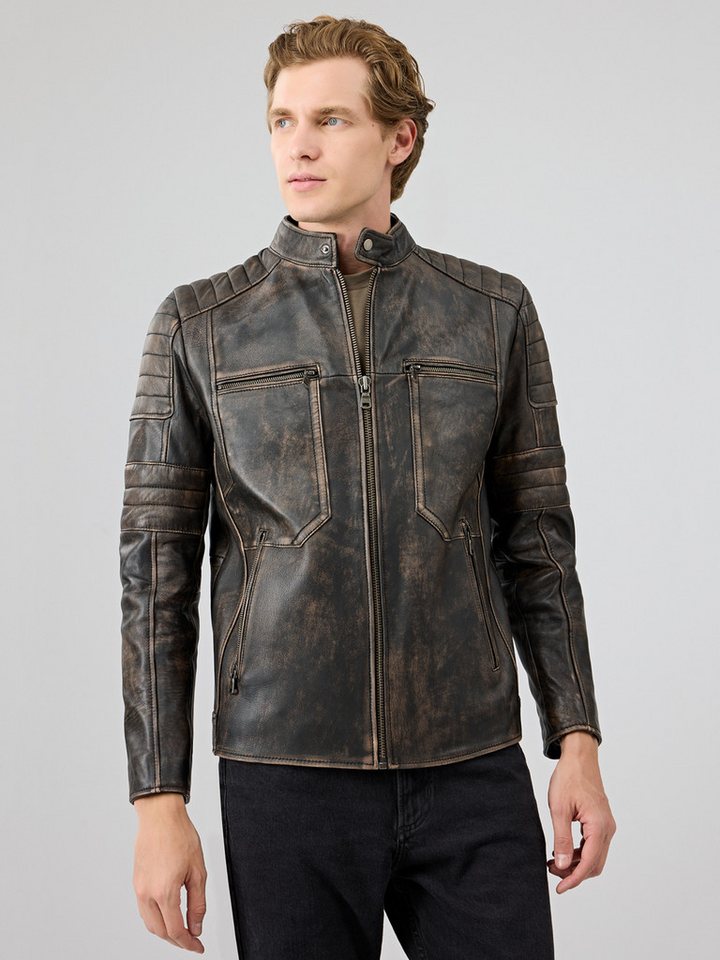 Derimod Lederjacke Morant Vintage Slim-Fit Lederjacke von Derimod