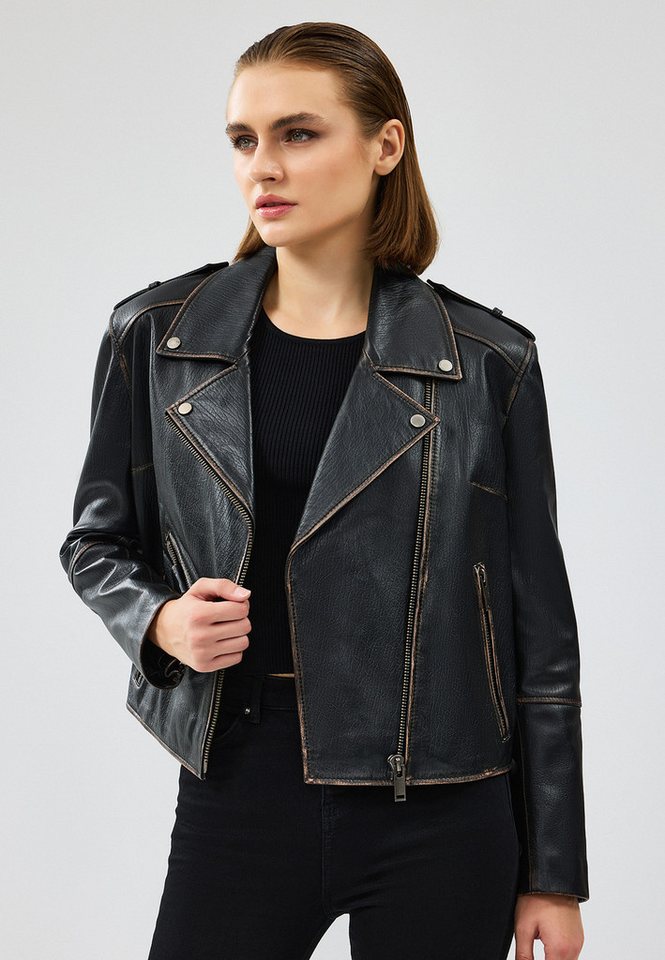 Derimod Lederjacke Oxford Biker-Lederjacke von Derimod