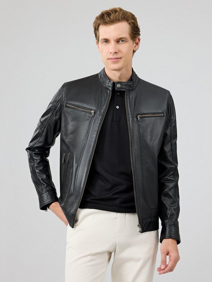 Derimod Lederjacke Patrick Lederjacke mit Stehkragen von Derimod