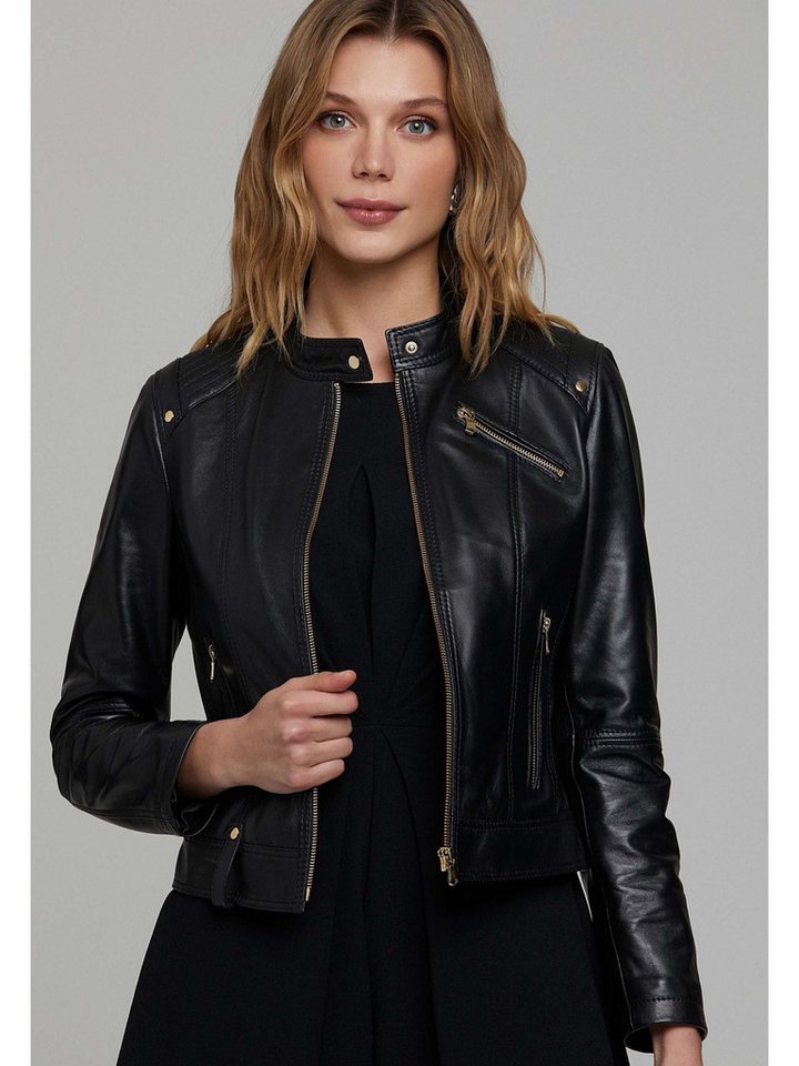 Derimod Lederjacke Reißverschluss, kurze Passform von Derimod