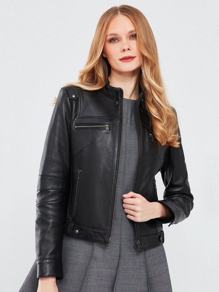 Derimod Lederjacke Reißverschluss, kurze Passform von Derimod