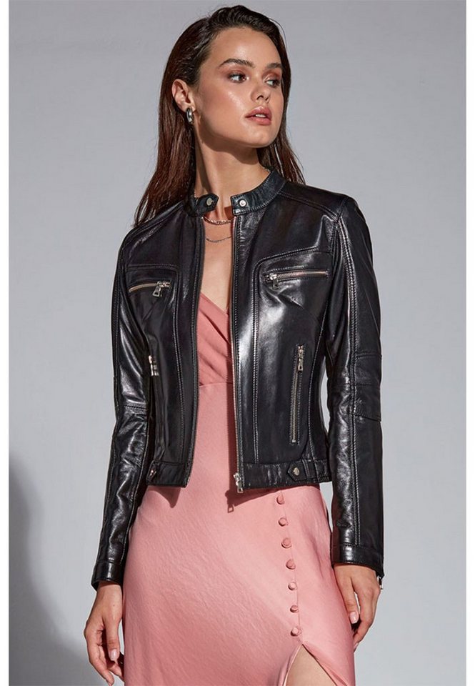 Derimod Lederjacke Sara Kurze Lederjacke von Derimod