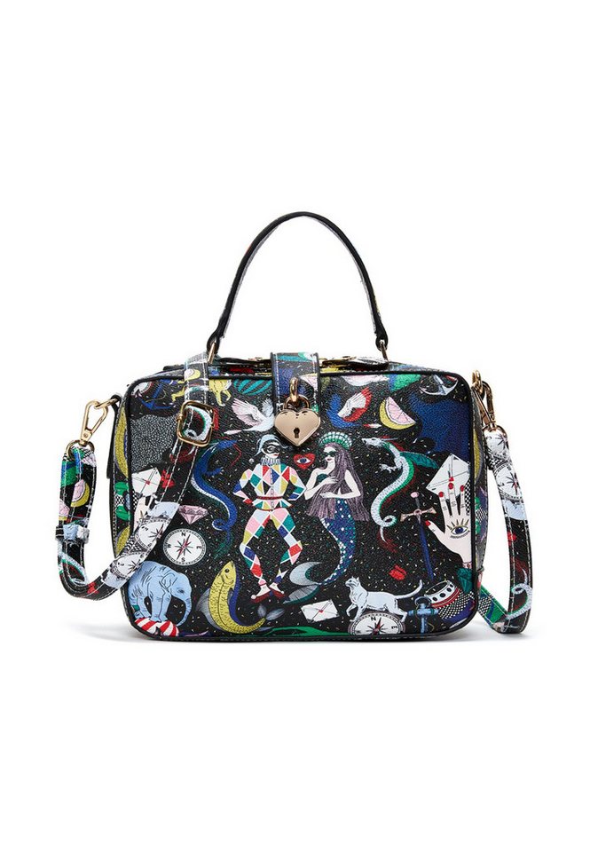 Derimod Umhängetasche Bedruckte Handtasche aus Kunstleder von Derimod