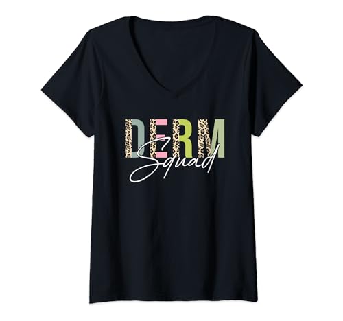 Damen Derm Squad Dermatologe Dermatology Crew Dermatologe T-Shirt mit V-Ausschnitt Damen Derm Squad Dermatologe Dermatology Crew Dermatologe T-Shirt mit V-Ausschnitt von Derm Squad Dermatology SkinCare For Dermatologist