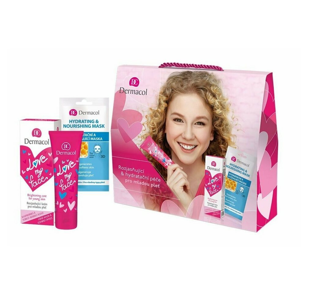 Dermacol Körperpflegemittel Love My Face Womenas Geschenk-Set Textil feuchtigkeitsspendende Maske von Dermacol