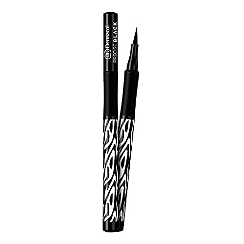 Dermacol Precise Black Eyeliner - Waterproof Long-Lasting Liquid Marker - Super Thin Tip for Quick Winged Look - Deep Colour, No Smudging - Formula Perfect For Sensitive Eyes and Contact Lens Users von Dermacol