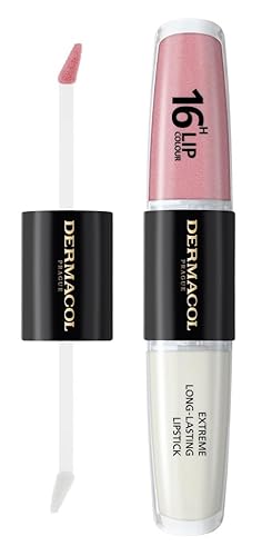 NEU Dermacol - 16-Hour Lip Colour, High Pigmentation Lip Gloss, Two-Phase Lip Gloss, Kiss-Proof Lip Make-up with Matte Finish and Shine, no. 5, Sparkling Muse von Dermacol