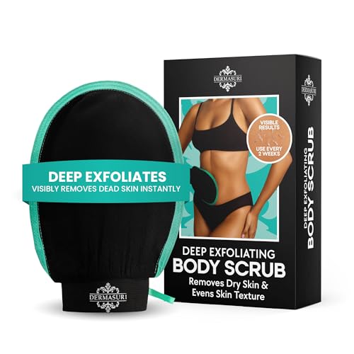 Dermasuri Tiefenpeeling-Handschuh für weiche Haut, Peeling-Handschuh und Hautreiniger, für ein optimales Hautpflege-Set, für Frauen und Männer, zur Reinigung abgestorbener oder trockener Haut, 1 Stück von Dermasuri