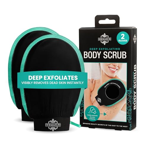 Dermasuri Tiefenpeeling-Handschuh für weiche Haut – Peeling-Handschuh & Hautreiniger – Teil des besten Hautpflege-Sets für Frauen & Männer – Reinigung abgestorbener oder trockener Haut – Peeling Dermasuri Tiefenpeeling-Handschuh für weiche Haut – Peeling-Handschuh & Hautreiniger – Teil des besten Hautpflege-Sets für Frauen & Männer – Reinigung abgestorbener oder trockener Haut – Peeling von Dermasuri