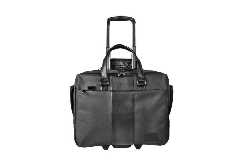 Dermata Laptoptasche Office Case Trolley 46x37x21 cm, Laptopfach 17 Zoll, Notebooktrolley, Business Rollkoffer aus Polycanvas mit Organizer von Dermata