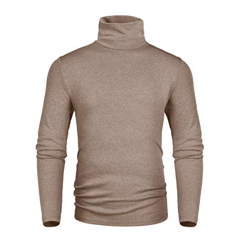 Derminpro Herren Slim Fit Weicher Rollkragenpullover Langarm Thermo-T-Shirt - - X-Groß von Derminpro
