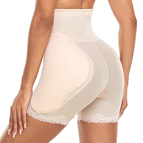 Derssity Bauchweg Unterhose Damen Hohe Taille Figurformende Unterwäsche Miederhose Bauchweg Shapewear Miederpants Gepolstert mit Spitze(XING,L) von Derssity