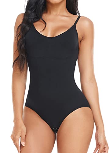 Derssity Damen Bodysuit Bauchweg Figurenformend Body Shaper Taillenmieder Shaping Miederbody Tank Top Ganzkörper Formende Bodys(B,M) von Derssity