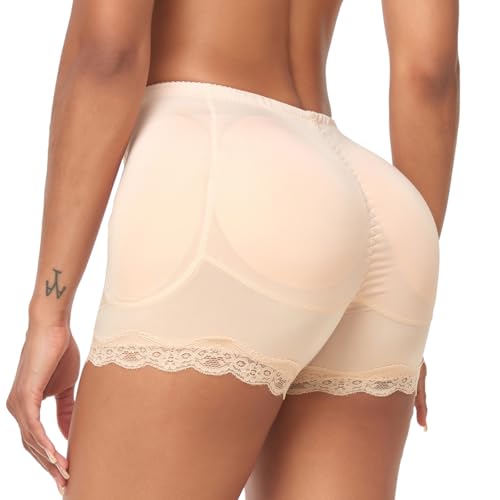 Derssity Damen Push Up Po Butt Lifter Gepolstert Hip Enhancer Padded Miederhose Shapewear Figurformend Miederpants Fake Ass Unterwäsche Hüfte Pads(XING,XXL) von Derssity