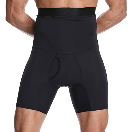 Herren Abnehmen Shapewear Hohe Taille Figurformende Unterwäsche Hose Kompression Boxershorts Männer Bauch Kontrolle Briefs Sport Training Funktionsunterwäsche(B,3XL) von Derssity