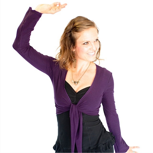 Bauchtanz Und Yoga Tie Top - Bardot Top Choli, Tanzkleidung, Festival, Shrug von DervishClothing