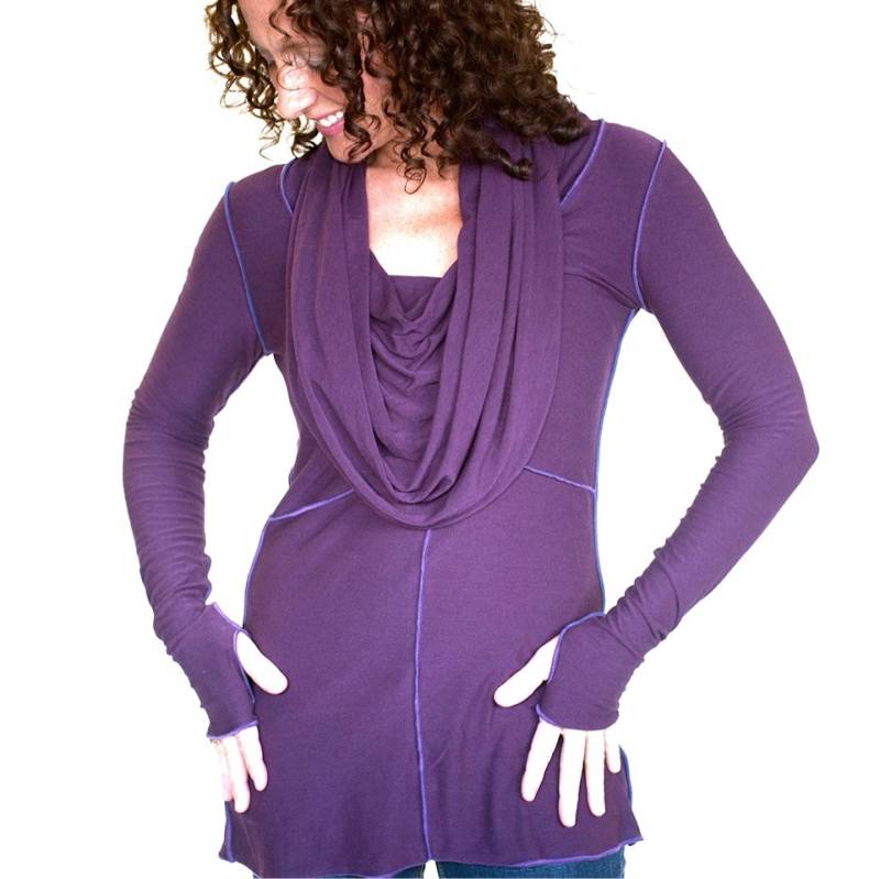 Damen Tunika Top, Kapuzenschal, Yoga Top - Pandora Tunic Dance Hoodie Damen Tunika Top, Kapuzenschal, Yoga Top - Pandora Tunic Dance Hoodie von DervishClothing