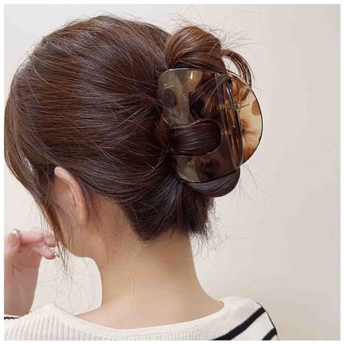 Dervivea Boho Acryl Haar Kralle Clips Braun Haar Kralle Barrette Geometrischen Dicken Haar Kralle Klammer Groß Rutschfest Haarspange Kunststoff Haar Kralle Clips Dekorative Haarschmuck Für Frauen von Dervivea