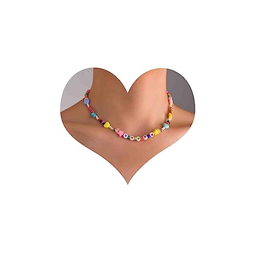 Dervivea Boho Bunte Reisperlenkette Halskette Choker Regenbogen Saatperlen Halskette Strandperlen Choker Halskette Hawaii Perlen Kette Halskette Schmuck Für Frauen Und Mädchen Dervivea Boho Bunte Reisperlenkette Halskette Choker Regenbogen Saatperlen Halskette Strandperlen Choker Halskette Hawaii Perlen Kette Halskette Schmuck Für Frauen Und Mädchen von Dervivea
