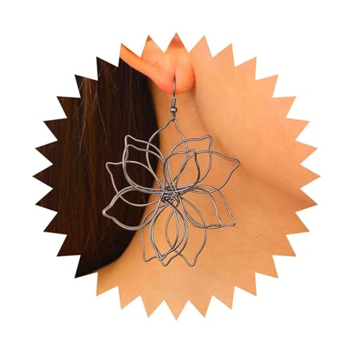 Dervivea Boho Große Lotusblume Ohrringe Schwarz Hohle Blume Baumeln Ohrringe Große Lotus Tropfen Ohrringe Offene Lotus Aussage Ohrringe Großen Draht Blume Ohrringe Schmuck Für Frauen Dervivea Boho Große Lotusblume Ohrringe Schwarz Hohle Blume Baumeln Ohrringe Große Lotus Tropfen Ohrringe Offene Lotus Aussage Ohrringe Großen Draht Blume Ohrringe Schmuck Für Frauen von Dervivea