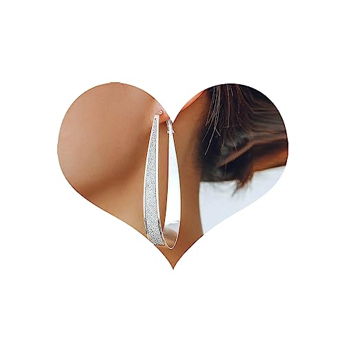 Dervivea Boho Große Ovale Reifen Ohrringe Splitter Strukturierte Reifen Ohrringe Metall Flach Oval Ohrringe Hohl Oval Tropfen Ohrringe Aussage Geometrie Ohrringe Für Frauen Und Mädchen von Dervivea