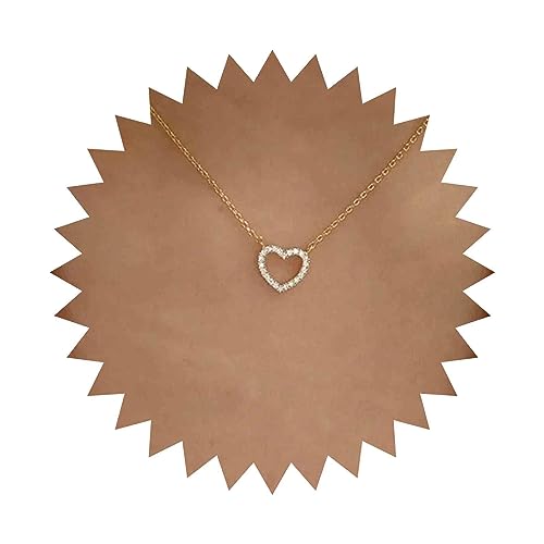 Dervivea Boho Kristall Herz Choker Halskette Liebe Herz Anhänger Halskette Kette Minimalistisch Gold Halskette Kristall Kette Halskette Schmuck Für Frauen Und Mädchen von Dervivea