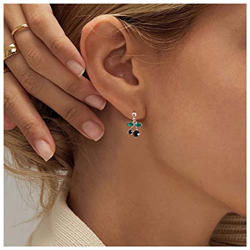 Dervivea Boho Hänger, Minimale Ohrringe, Schwarz, Grün, Kirsche, Onyx, Kristall, Hypoallergen, Bleifrei, Nickelfrei, Post Fassung, Baumeln, für Frauen und Mädchen Dervivea Boho Hänger, Minimale Ohrringe, Schwarz, Grün, Kirsche, Onyx, Kristall, Hypoallergen, Bleifrei, Nickelfrei, Post Fassung, Baumeln, für Frauen und Mädchen von Dervivea