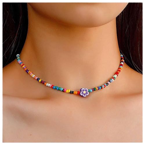 Dervivea Boho Sean Bead Choker Halskette Regenbogen Perlen Blume Clavicle Halskette Strand Bunt Reis Perlen Halskette Kette Sommer Regenbogen Choker Halskette Kette Schmuck Für Frauen Und Mädchen Dervivea Boho Sean Bead Choker Halskette Regenbogen Perlen Blume Clavicle Halskette Strand Bunt Reis Perlen Halskette Kette Sommer Regenbogen Choker Halskette Kette Schmuck Für Frauen Und Mädchen von Dervivea