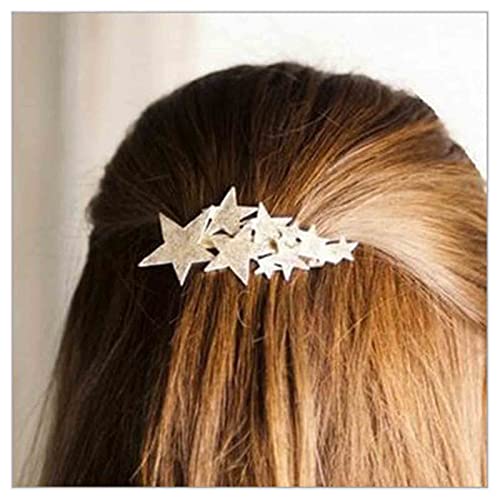 Dervivea Boho Star Haarspange Pin Cluster Stern Haarspange Clip Silber Stern Haarnadel Clip Metall Stern Pferdeschwanzhalter Haarspange Dekoratives Haarzubehör Für Frauen Und Mädchen Kopfschmuck von Dervivea