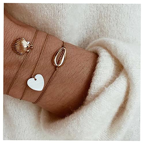 Dervivea Mehrschichtige Kaurimuschel Seil Armband Boho Meer Muschel Armband Braun Surfer Armband Strand Herz Geflochtene Armband Schmuck Für Frauen Und Mädchen Pack 3 Dervivea Mehrschichtige Kaurimuschel Seil Armband Boho Meer Muschel Armband Braun Surfer Armband Strand Herz Geflochtene Armband Schmuck Für Frauen Und Mädchen Pack 3 von Dervivea
