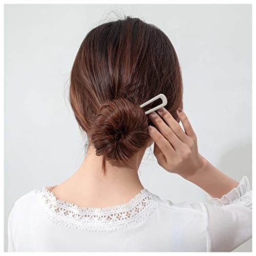 Dervivea Metall U-Form Haarnadel Silber Haar Gabel Barrette Metall Haar Stick Pin Minimalistischen Haarnadel Dekorative Haar-Accessoires Für Frauen Und Mädchen Kopfschmuck (Silber) von Dervivea