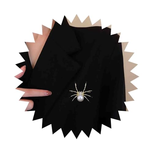 Dervivea Perle Spinne Brosche Pin Gothic Gold Spinne Broschen Pin Halloween Benutzerdefinierte Spinne Brosche Anstecknadel Punk Tier Brosche Pins Dekorative Für Frauen Und Mädchen Kleidung Kleid Anzug von Dervivea