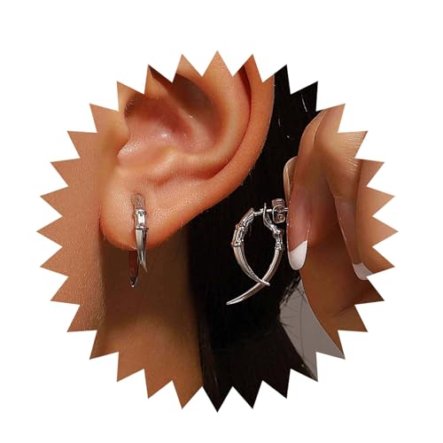 Dervivea Punk Drachenkralle Ohrstecker Ohrringe Klauenschwanz Ohrstecker Gothic Klauen Ohrringe Halloween Drachenkralle Ohrringe Schmuck Für Frauen Und Mädchen von Dervivea