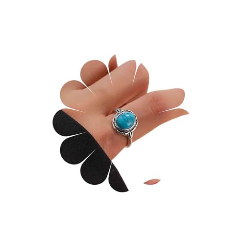 Dervivea Vintage Runde Türkis Stein Ring Silber Türkis Perlen Ring Blau Türkis Fingerring Türkis Stein Wrap Ring Türkis Edelstein Manschette Ring Knöchel Stapelbar Ring-Set Schmuck Für Frauen Dervivea Vintage Runde Türkis Stein Ring Silber Türkis Perlen Ring Blau Türkis Fingerring Türkis Stein Wrap Ring Türkis Edelstein Manschette Ring Knöchel Stapelbar Ring-Set Schmuck Für Frauen von Dervivea
