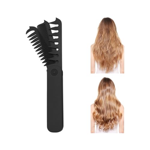 Derwrtup Folding Comb Für Männer - Reise Haarbürste Faltbar | Feine Und Grobe Zähne Styling Haarbürste Für Pendeln Fitness Reisen Alltag Unterwegs von Derwrtup