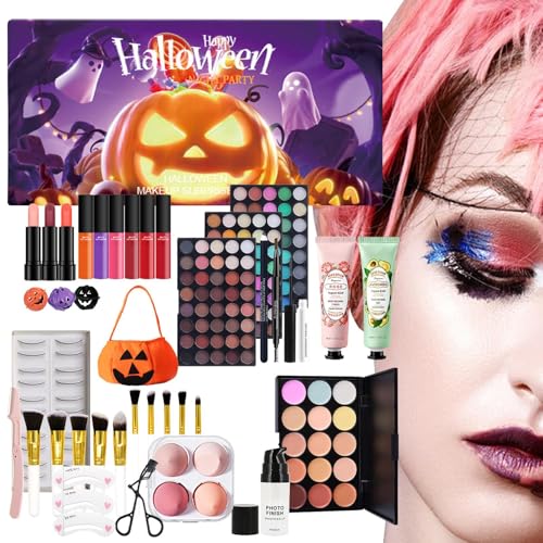 Derwrtup Komplettes Make-up-Set, Make-up-Set | Lidschatten-Palette - Damen-Make-up-Komplettset, Lidschatten-Palette, langlebiger Mascara-Make-up-Pinsel für Teenager von Derwrtup