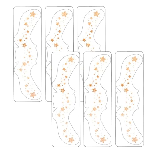 Derwrtup Make-up-Aufkleber für Gesicht, Make-up-Patches - Langlebige Speckles-Aufkleber - Gesichts-Make-up-Patches, 6er-Set, wasserfeste Aufkleber mit künstlichen Sprenkeln, niedliche Gesichts-Patches von Derwrtup