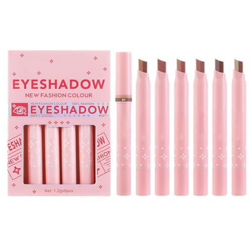 Derwrtup Zweifarbiger Lidschattenstift, Creme-Lidschattenstift,Zweifarbiges Lidschatten-Stift-Make-up | Lidschattenstiftstift, schimmerndes Lidschattenstift-Set für Freunde, Familie, von Derwrtup