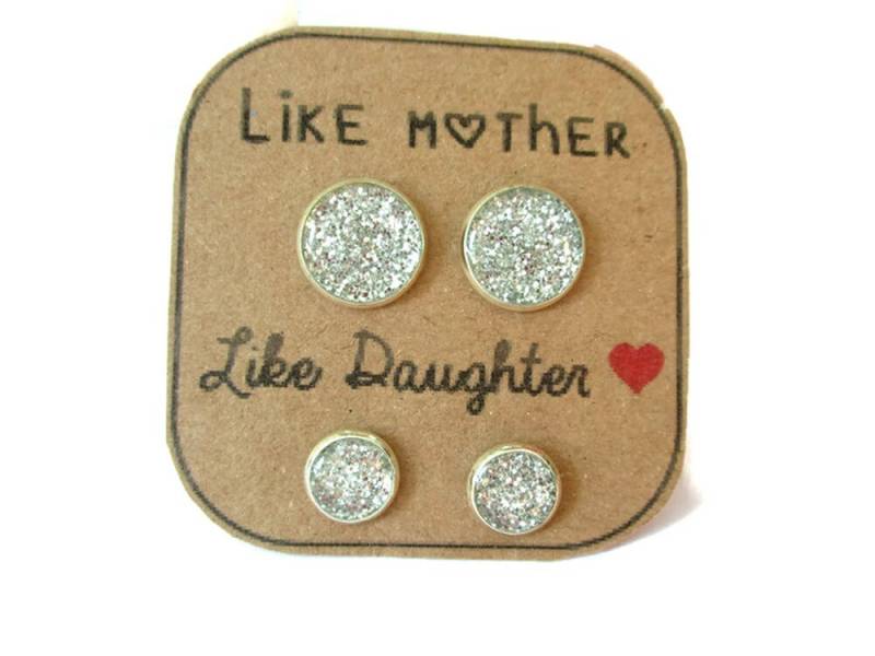 Mutter-Tochter-Schmuck - Mutter-Tochter-Ohrringe Mutter-Tochter-Fusion Mutter-Tochter-Geschenkideen Bunter Schmuck Wie Die Mutter So Tochter von DesJoliesMomes