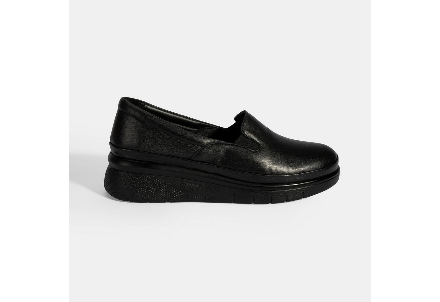 Desa DESA COMFORT Damen-Lederpantoletten, Herbst/Winter, niedriger Keilabsa Loafer von Desa