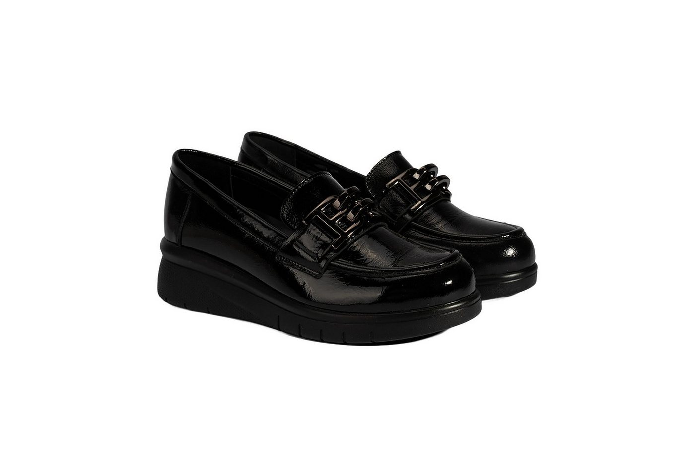 Desa Damen-Lederpantoletten – Runde Zehenpartie, flacher Absatz, leicht an Loafer von Desa