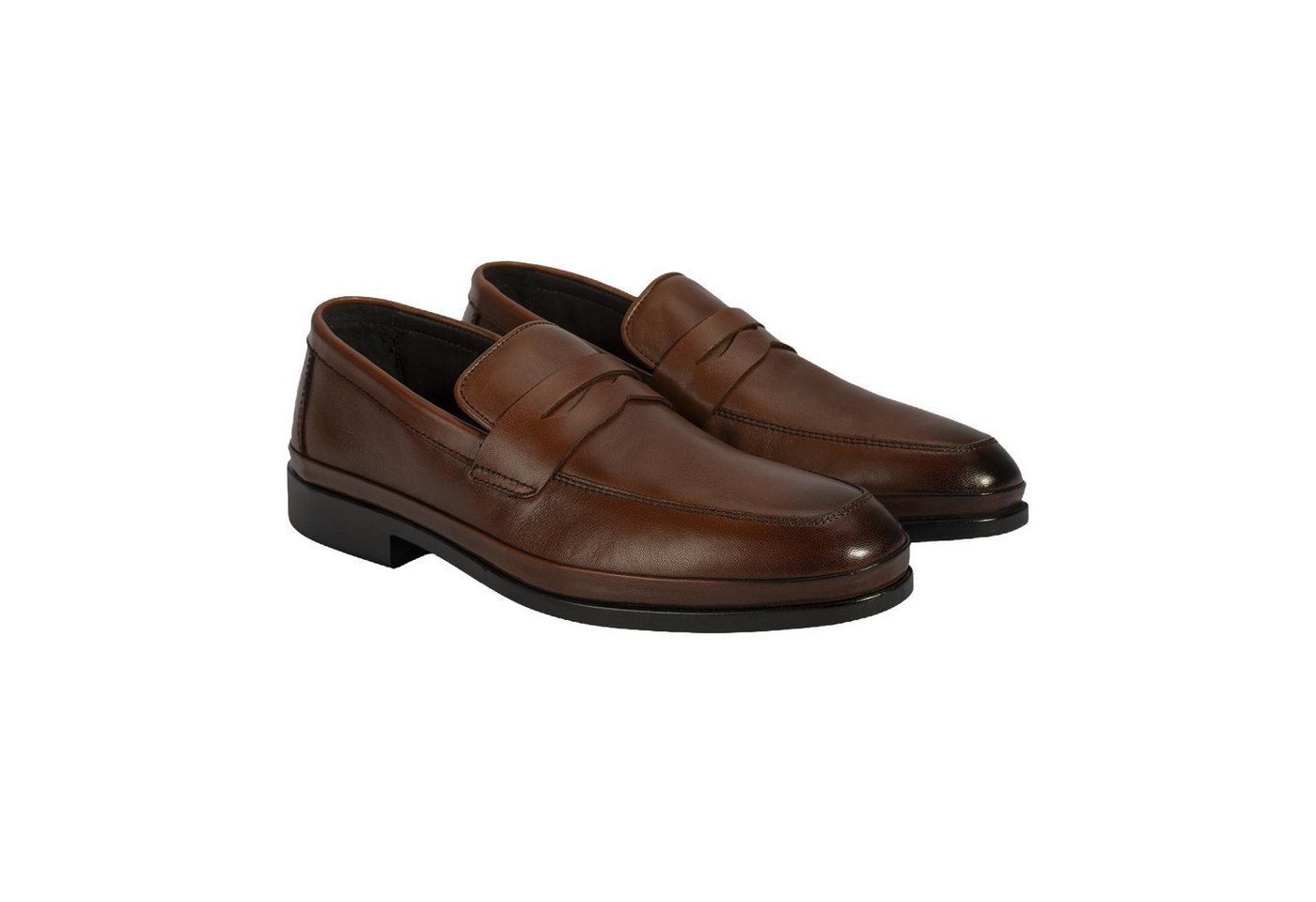 Desa DESA COMFORT Herren Leder Slipper Atmungsaktiv Runde Zehenpartie Flach Loafer von Desa