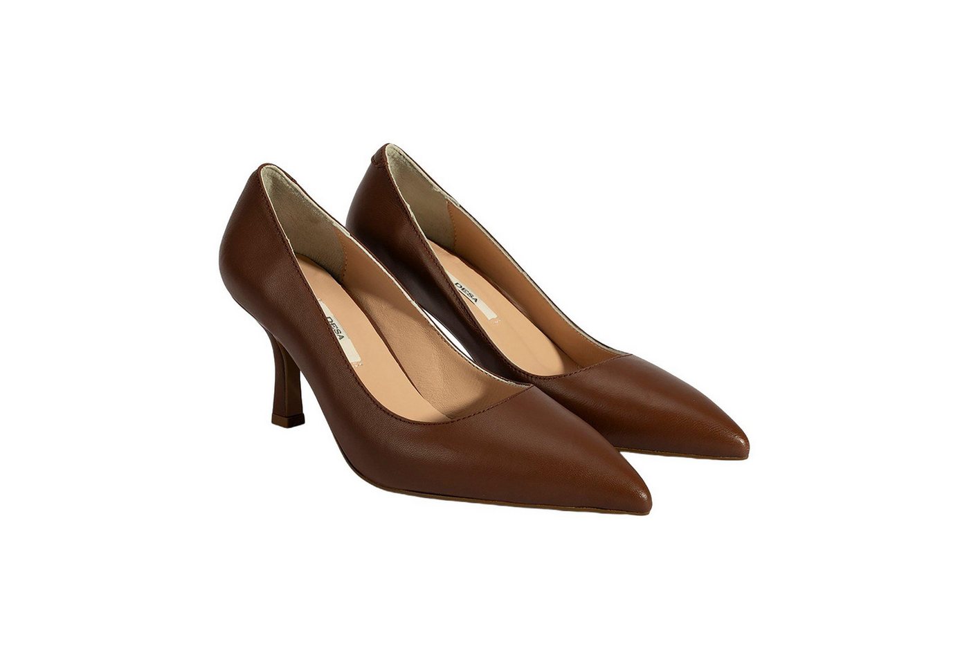 Desa DESA Damen-Lederpantoletten – Spitz zulaufender Stilettoabsatz, Herbst Loafer von Desa